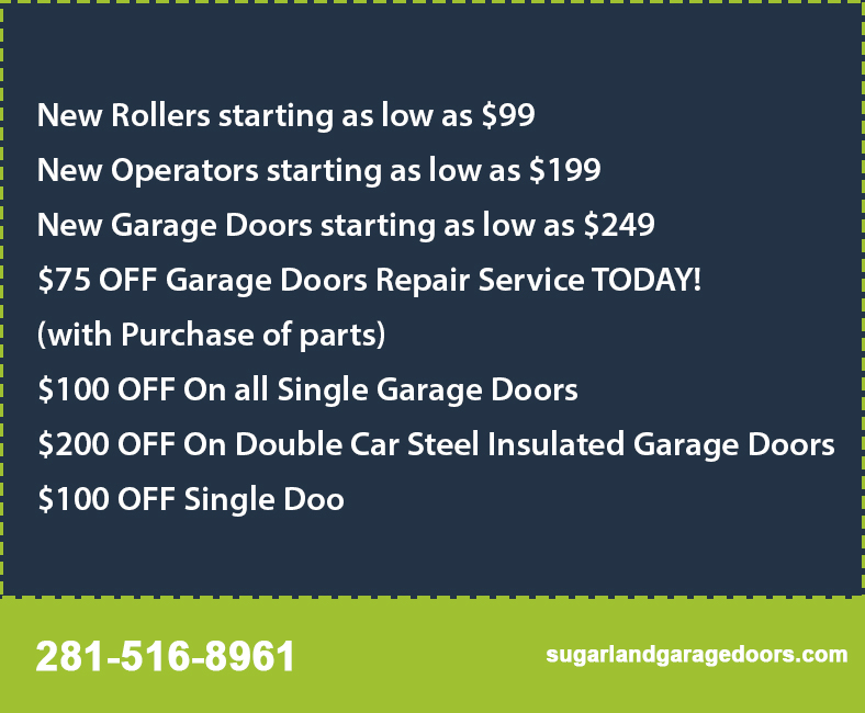 Garage Doors Sugar Land TX (Repair) Opener & Torsion Spring